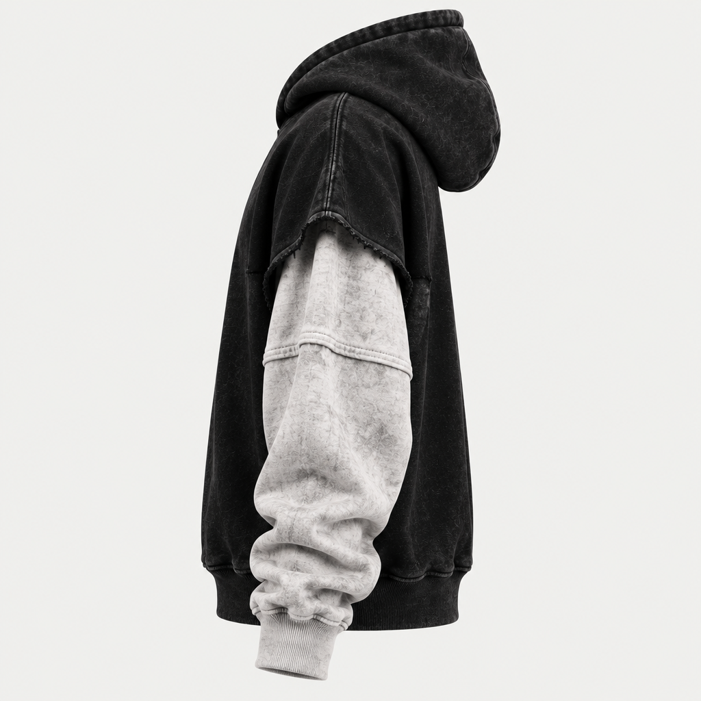Raw Energy 80 hoodie side view clean